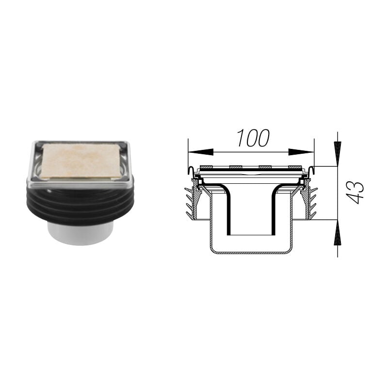 foto del prodotto schluter kerdi drain set griglia con sifone design 4