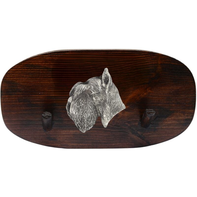 foto del prodotto schnauzer, schnauzer i - gancio per accessori, gancio per medaglie con un cane, ganci per chiavi di art-dog