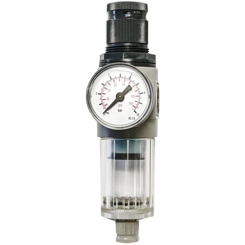 foto del prodotto schneider druckluft filtro riduttore di pressione regolatore di pressione fdm 1 4 0 10 bar d225027 g225027 dgkd225027