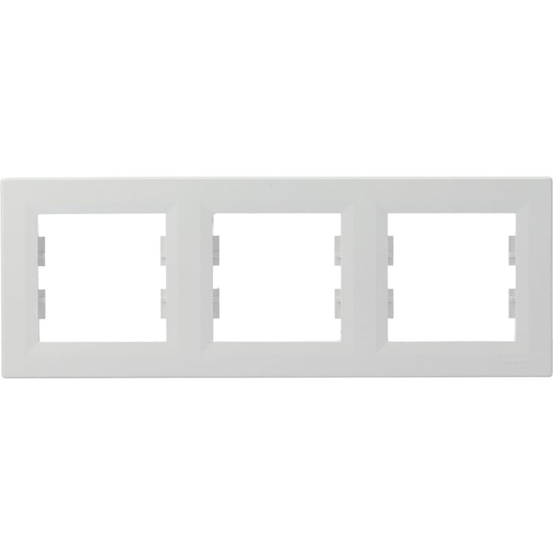 foto del prodotto schneider electric asfora eph5800321d cornice orizzontale per prese e interruttori, colore bianco