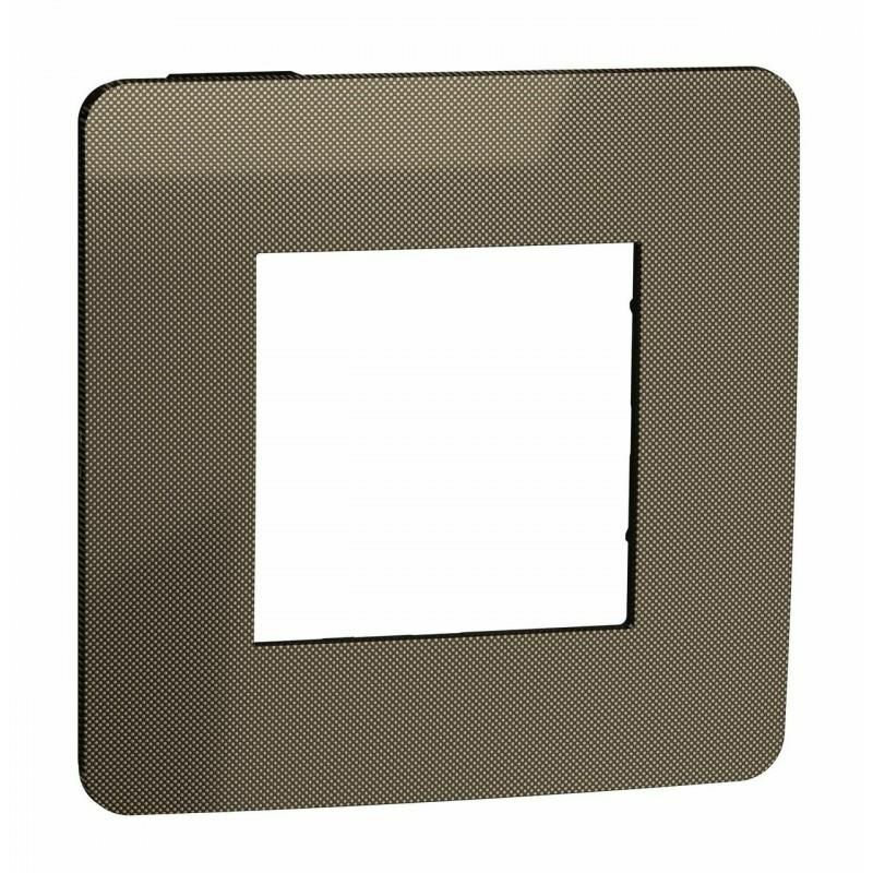 foto del prodotto schneider electric cornice 1 elemento studio metallo bronzo nero schneider nu280252
