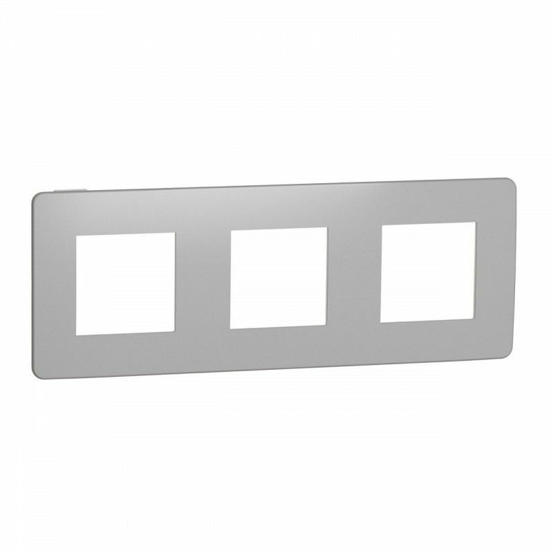 foto del prodotto schneider electric cornice 3 elementi studio metallo alluminio bianco schneider nu280655