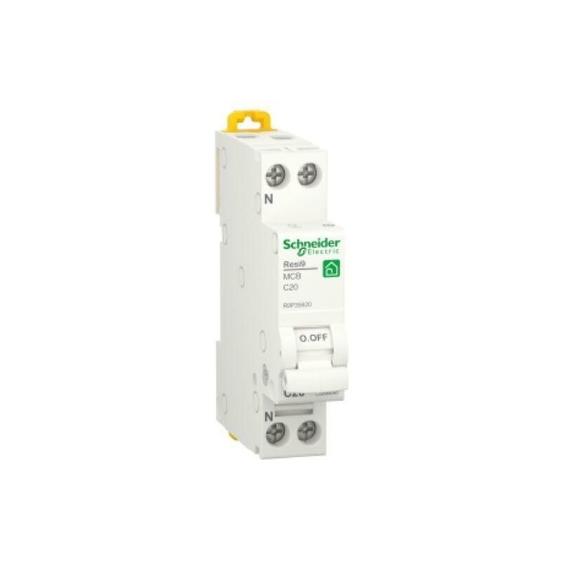 foto del prodotto schneider electric interruttore magnetotermico 1p n 20a 230v r9p35620