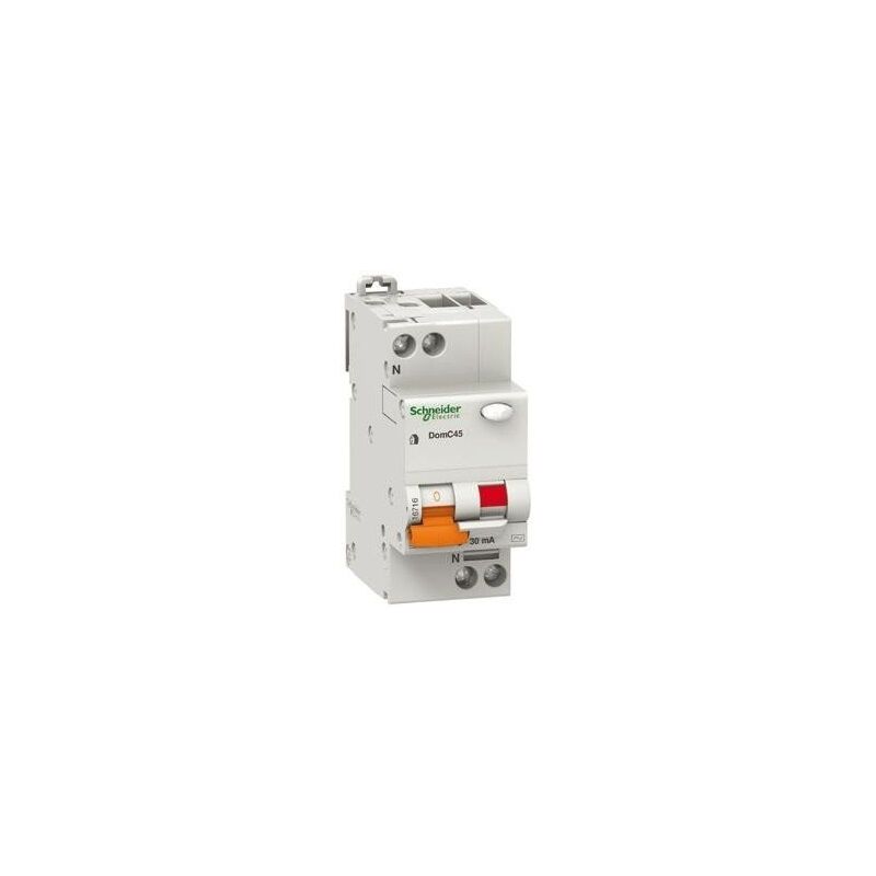 foto del prodotto schneider electric interruttore magnetotermico diff. domc45 1p n c 6a 30ma tipo ac