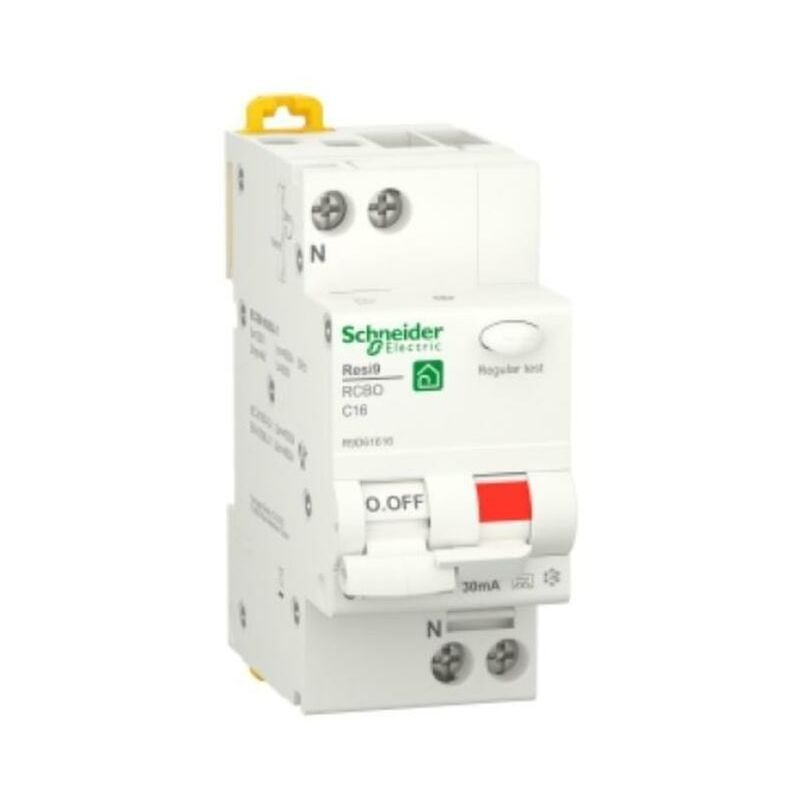 foto del prodotto schneider electric - interruttore magnetotermico differenziale resi9 1p n 16a 30ma - r9d61616