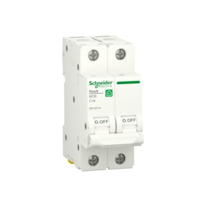 foto del prodotto schneider electric interruttore magnetotermico resi9 2p 16a 4500a curva c r9f32216