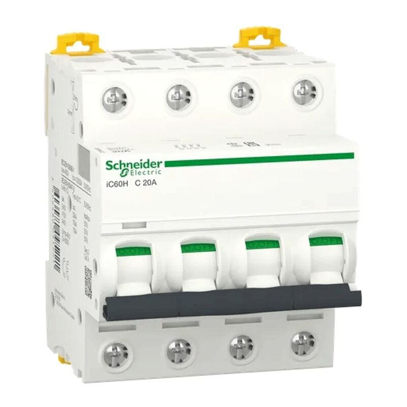 foto del prodotto schneider electric interruttore magnetotermico schneider 4p 20a 10ka c 4m ic60h a9f89420
