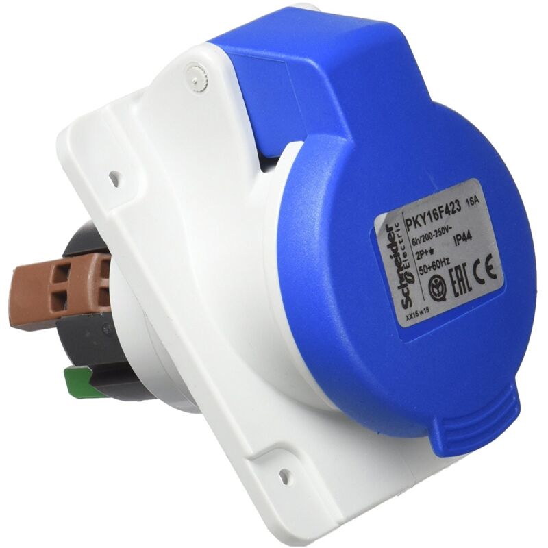 foto del prodotto schneider electric presa schneider industriale incasso 2x16a t 230v blu pky16f423