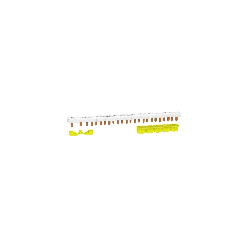 foto del prodotto schneider electric resi9 pettine monoblocco 1p n 63a 13 moduli 5m copertura denti r9pxh213r