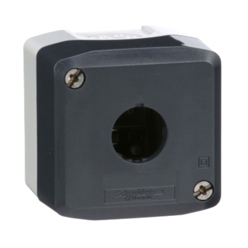 foto del prodotto schneider electric scatola grigio chiaro con coperchio grigio antracite con foro 1