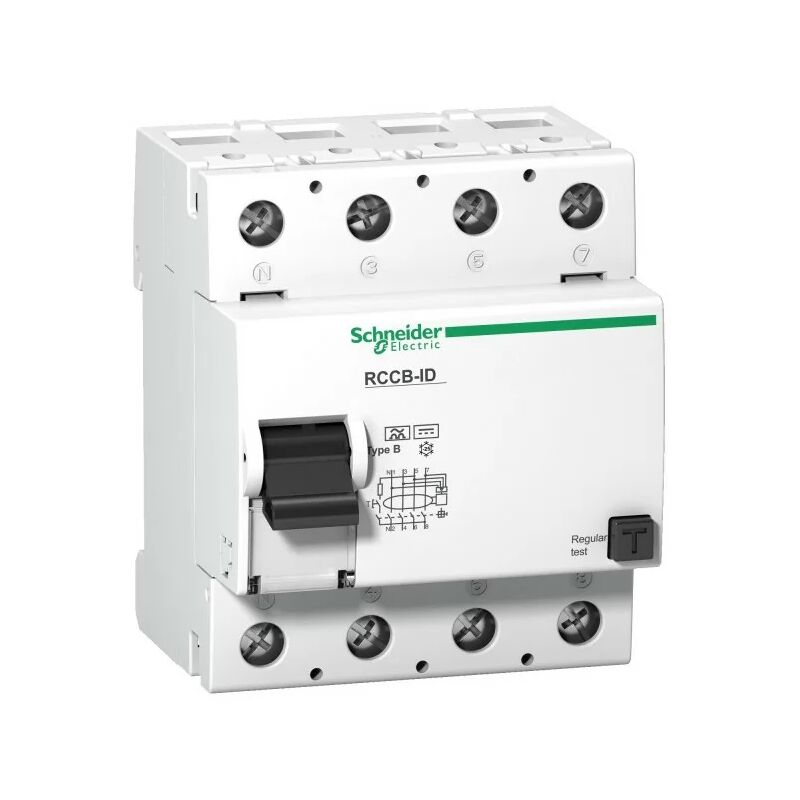 foto del prodotto schneider electric schneider 16763 interruttore differenziale rccb , acti9 rccb id, 4p, 125a, tipo b , 30ma