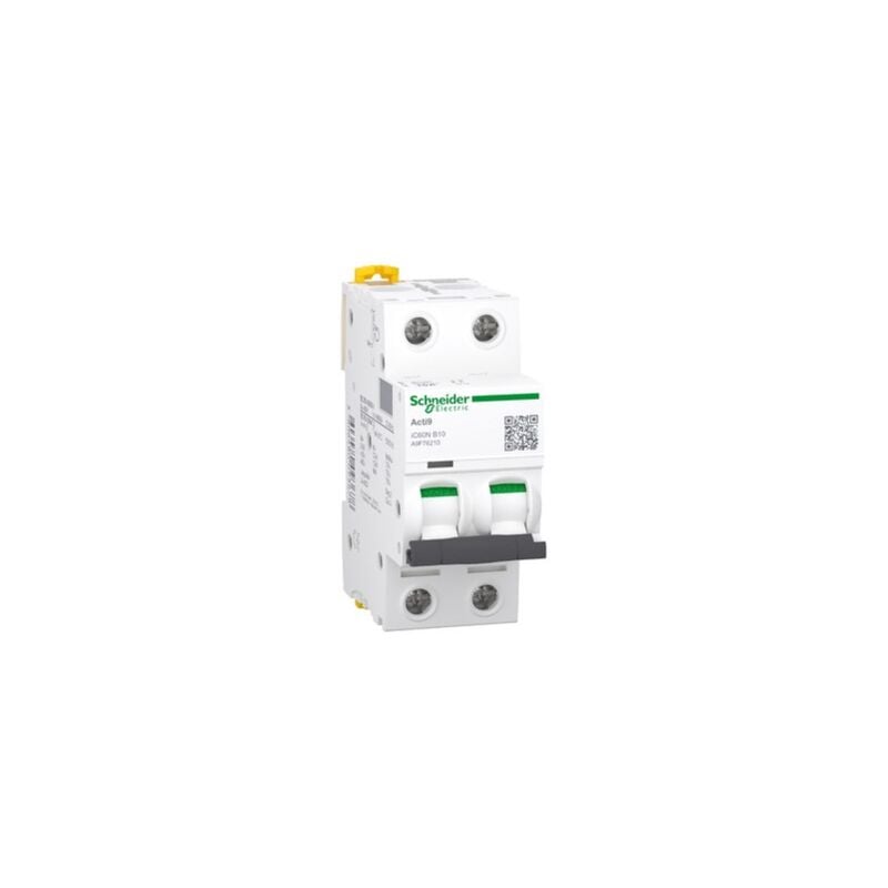 foto del prodotto schneider electric schneider a9f76210 acti9 ic60n interruttore automatico 2p 10a curva b 400vac 6000a 10ka