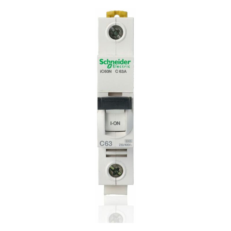 foto del prodotto schneider electric schneider a9f79163 interruttore magnetotermico ic60n 1p c 63a 6000a