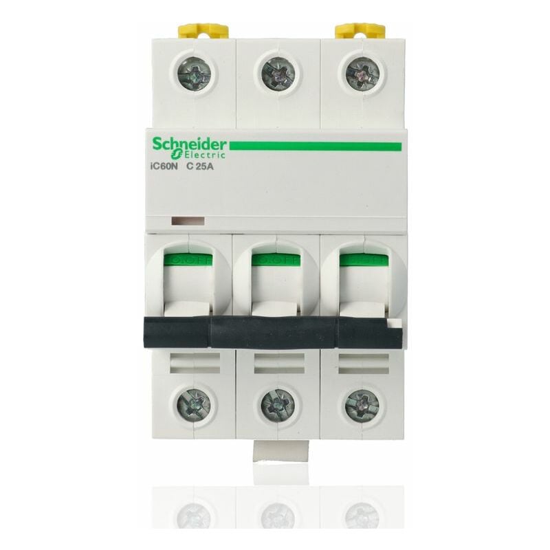 foto del prodotto schneider electric schneider a9f79325 interruttore magnetotermico ic60n 3p c 25a 6000a