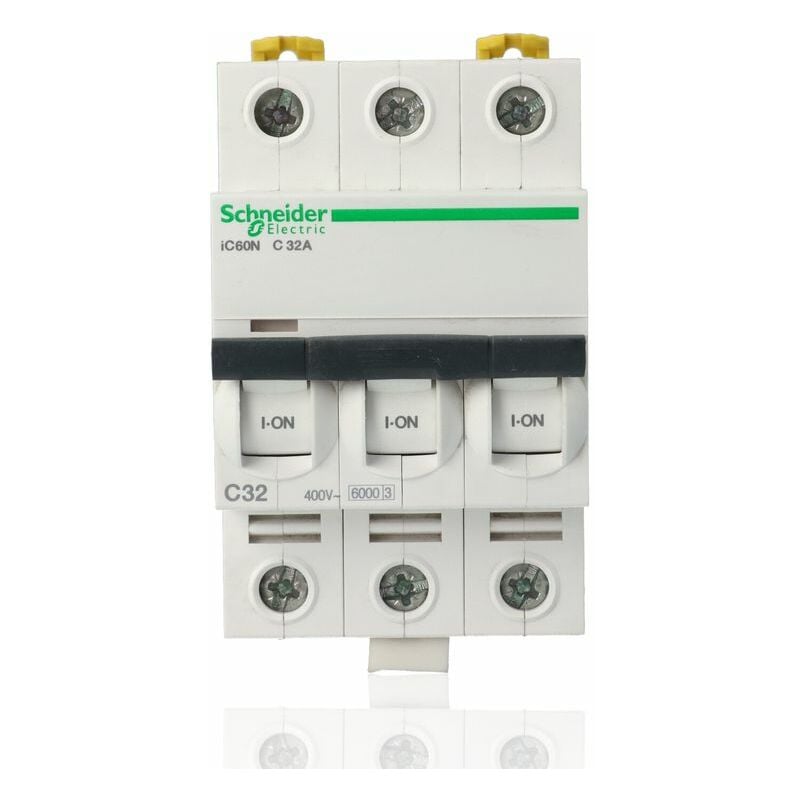 foto del prodotto schneider electric schneider a9f79332 interruttore magnetotermico ic60n 3p c 32a 6000a