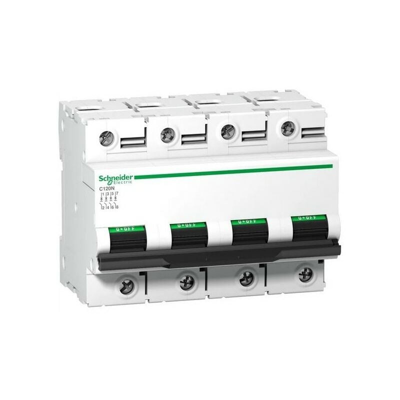 foto del prodotto schneider electric schneider a9n18390 interruttore automatico c120n 4p 63a curva d