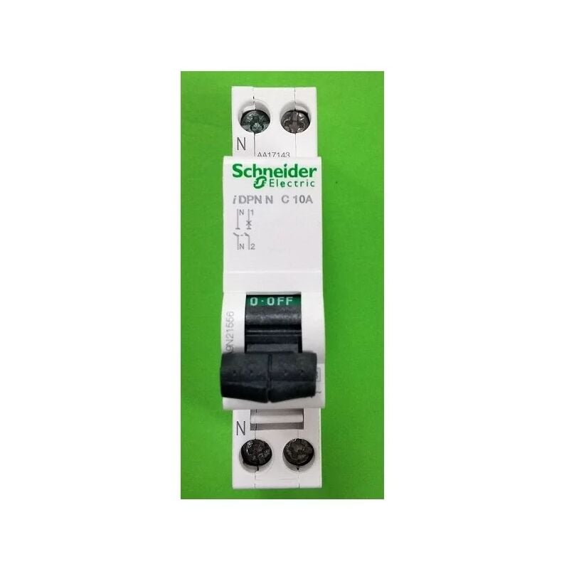 foto del prodotto schneider electric schneider a9n21556 interruttore 1p n 10a curva c idpn n