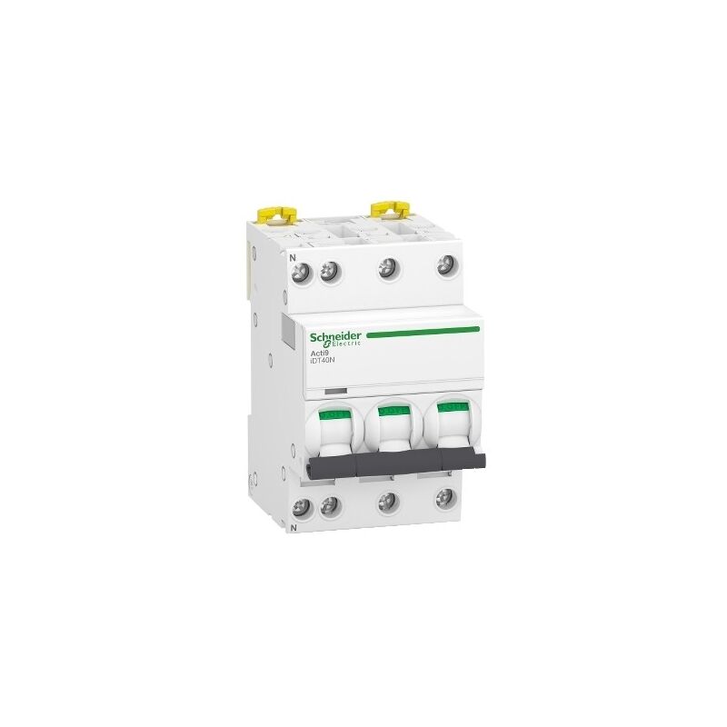 foto del prodotto schneider electric schneider a9p24706 interruttore automatico acti9 idt40n 4 poli 6a curva c 10 ka