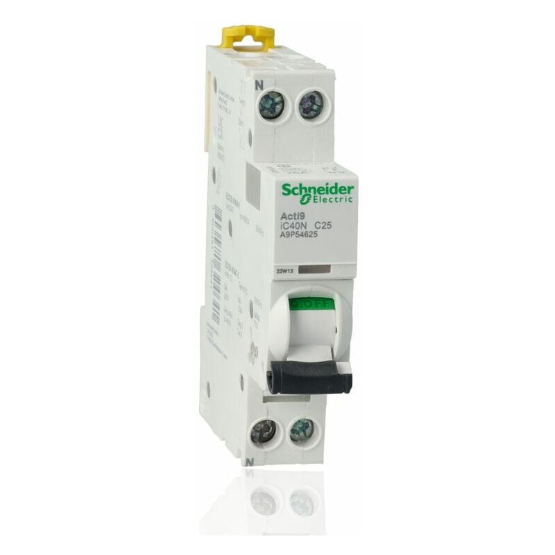 foto del prodotto schneider electric schneider a9p54625 interruttore magnetotermico ic40n 1p n c 25a 6000a