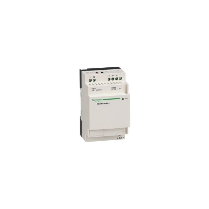 foto del prodotto schneider electric schneider abl8mem24012 alimentatore switching regolato, alimentatore modicon, 1 o 2 fasi,100.240 v ac, 24 v, 1,2 a