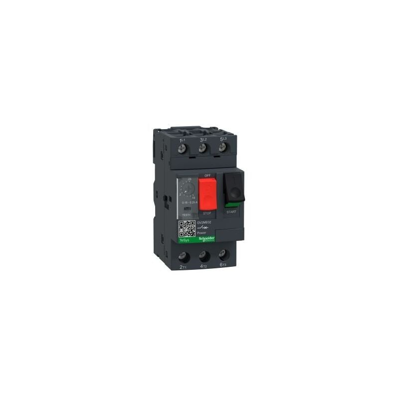 foto del prodotto schneider electric schneider gv2me02 int. autom. tesys gv2 magnterm pulsante 0,16 0,25a viti serrafilo