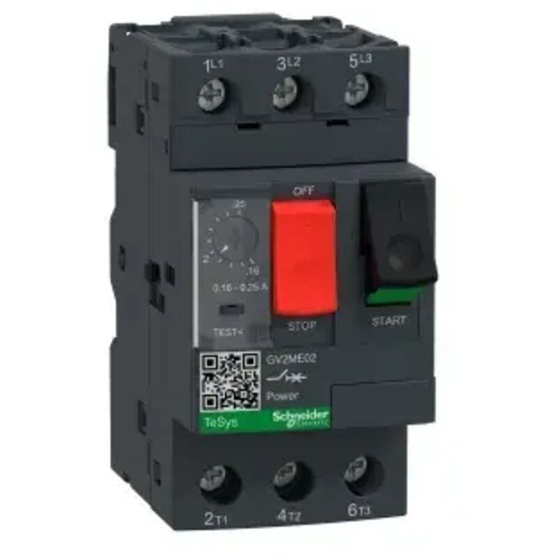 foto del prodotto schneider electric schneider gv2me21 interruttore automatico tesys gv2 magnetotermico pulsante 17 23a viti serrafilo