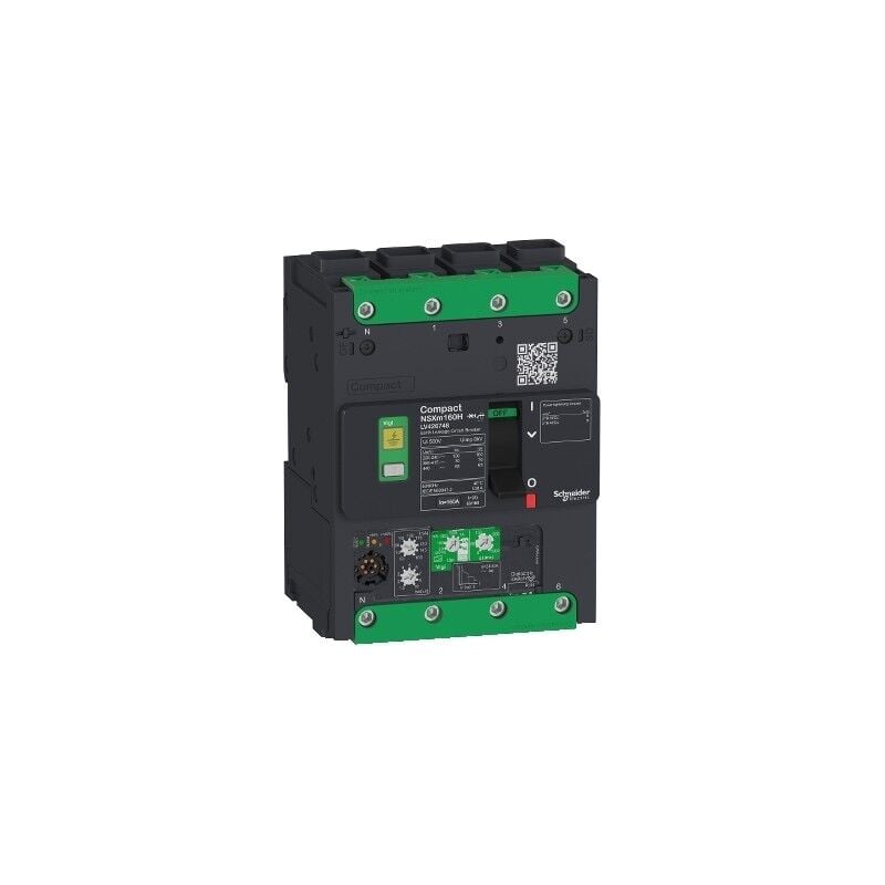 foto del prodotto schneider electric schneider lv426706 compact nsxm interruttore vigi 16ka micrologic 4.1 50a 4p everlink