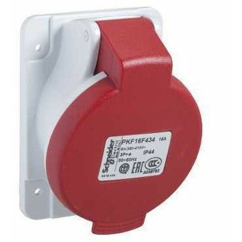 foto del prodotto schneider electric schneider pkf16f423 base da incasso inclinata 65x85 16a 2p tt 200 250v ip44 blu