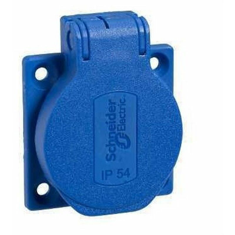 foto del prodotto schneider electric schneider pks51b base 10 16a 2p tt serraggio posteriore 50x50 blu