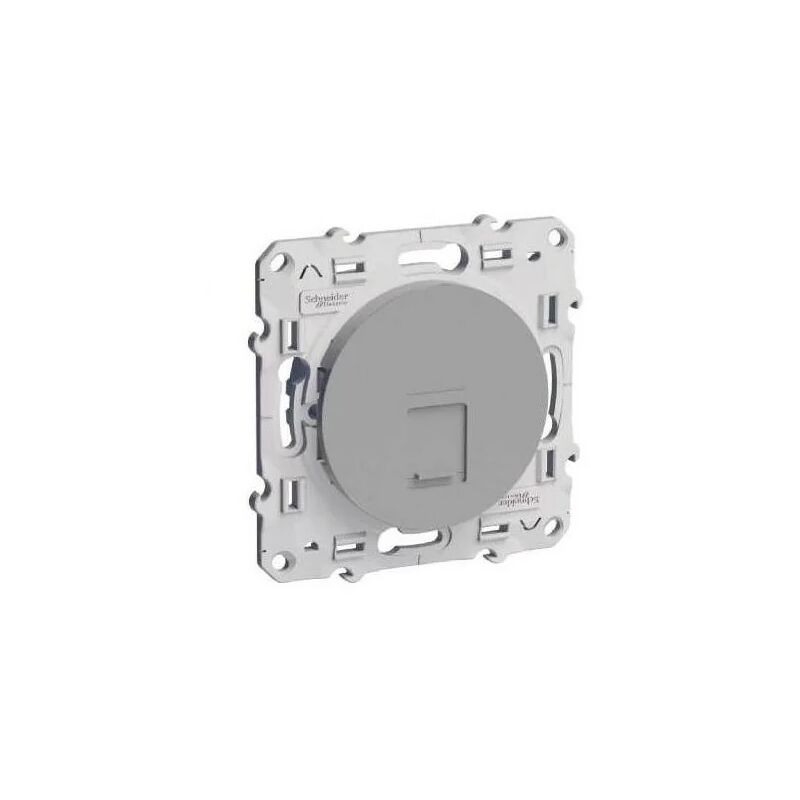 foto del prodotto schneider electric schneider s530476 presa odace rj45 alluminio grado 3 cat6 stp fissaggio a vite