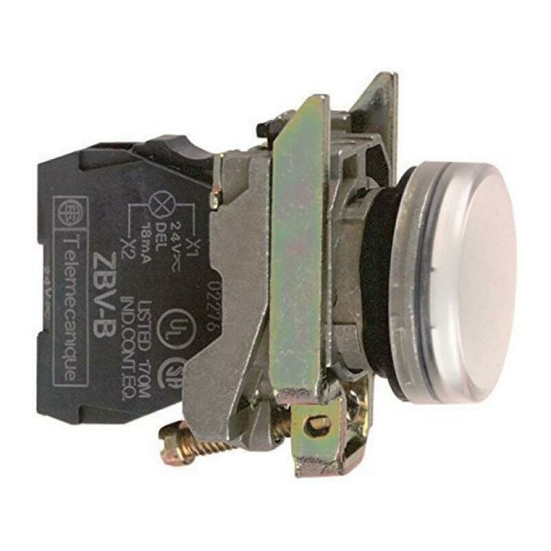 foto del prodotto schneider electric schneider spia bianca 230v con led integrato a luce fissa xb4bvm1