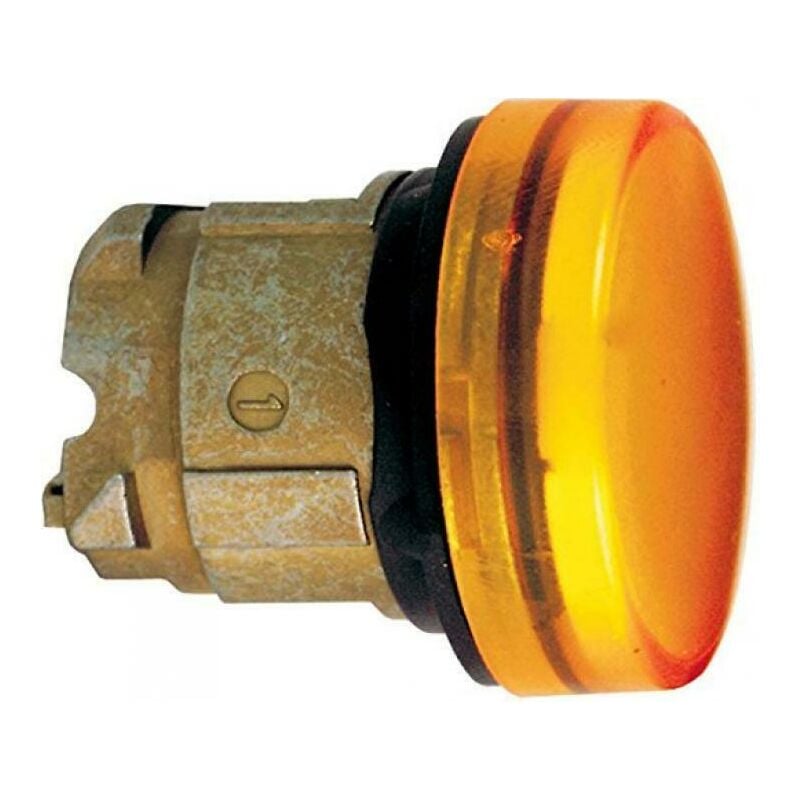 foto del prodotto schneider electric schneider testa lampada con gemma liscia per lampada spia gialla zb4bv05