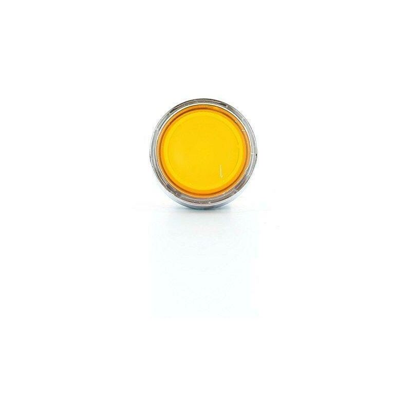 foto del prodotto schneider electric schneider testa pulsante luminoso giallo a filo ghiera con gemma liscia led zb4bw353