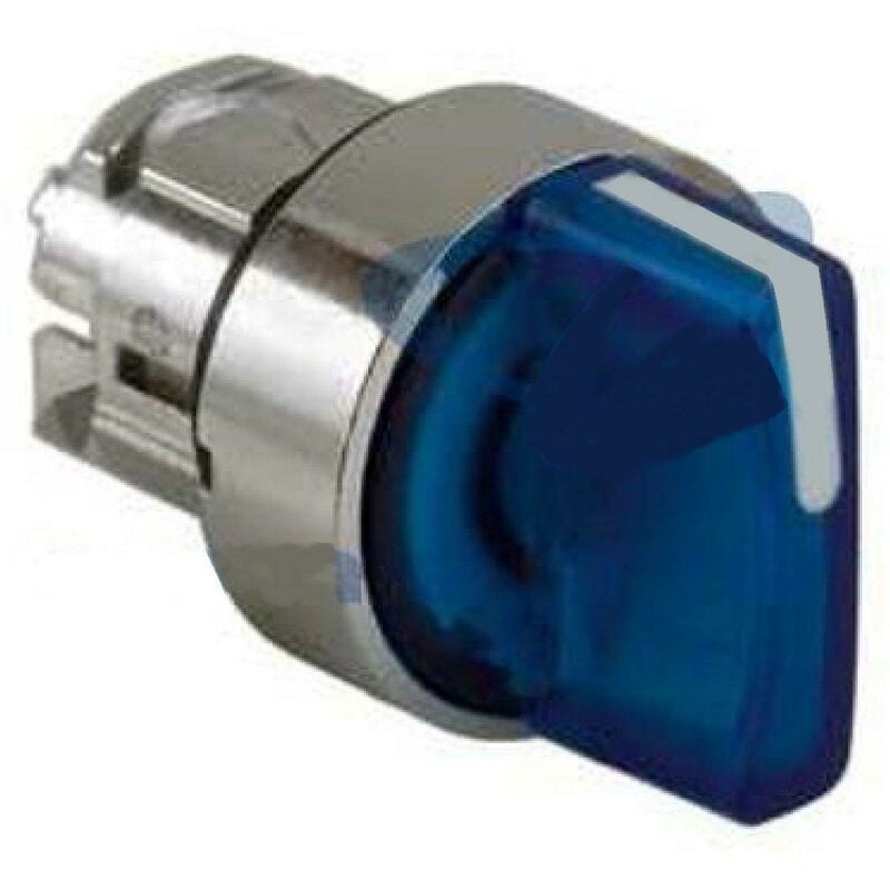 foto del prodotto schneider electric schneider testa selettore luminoso blu a leva corta 2 posizioni fisse 90 zb4bk1263