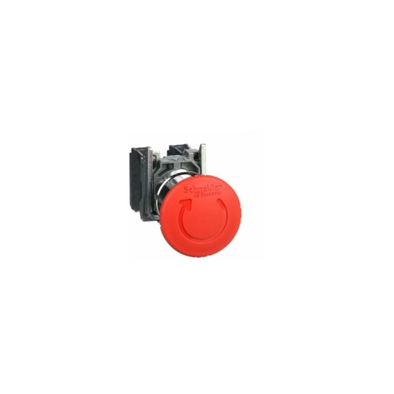 foto del prodotto schneider electric schneider xb4bs8445 pulsante arresto emergenza 22 testa fungo 40 rosso sblocco a rotazione 1no 1nc