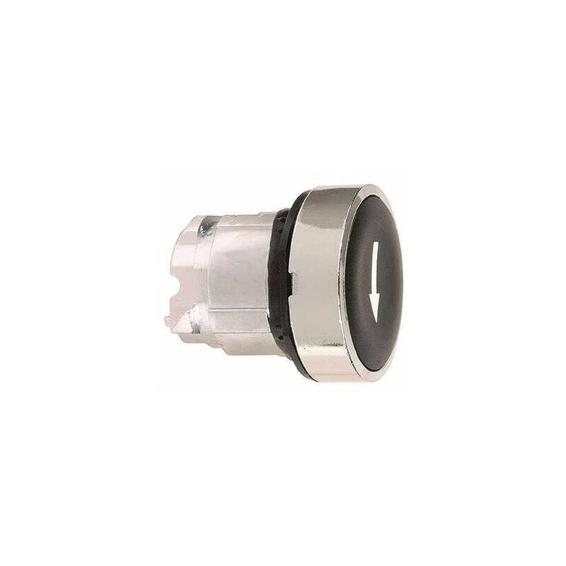 foto del prodotto schneider electric testa pulsante diametro 22 a filo nero bianco freccia finiture in metallo