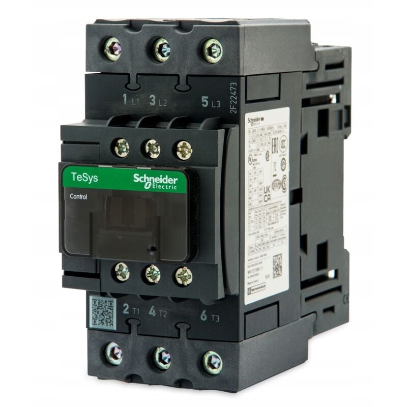 foto del prodotto schneider electric tesys d contattore tripolare, ac3 50a, contatti punti. na nc, bobina 230v ac 50 60hz, everlink