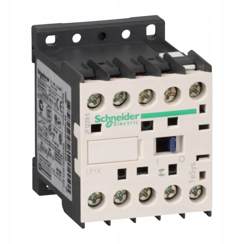 foto del prodotto schneider electric tesys k contattore tripolare, ac3 6a, punto di contatto na, bobina 12v cc, morsetti a vite