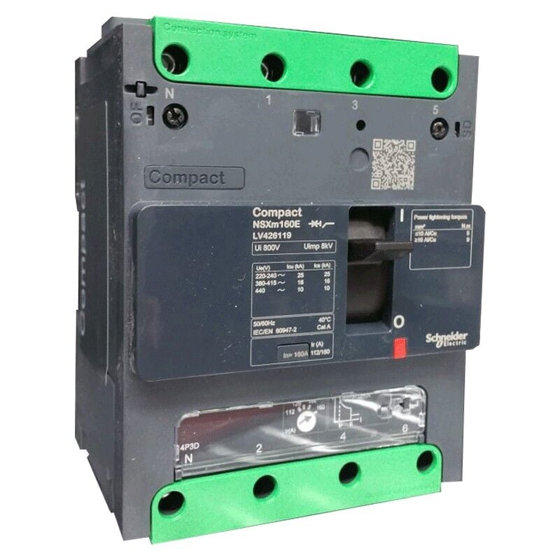 foto del prodotto schneider interruttore automatico scatolato 160a nsxm 16ka 4p lv426119