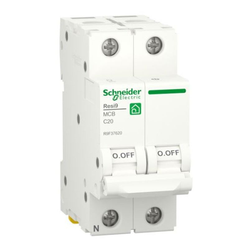 foto del prodotto schneider interruttore magnetotermico 20a 1p n 4,5ka c 2 moduli r9f37620
