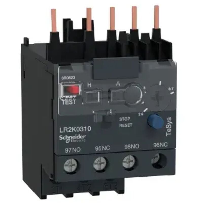 foto del prodotto schneider lr2k0310 - relè sovraccarico termico per motore - tesys lr2 k - 2,6..3,7 a - classe 10a