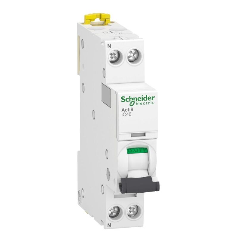 foto del prodotto schneider magnetotermico acti9 1p n 10a 4,5ka c 1m ic40a a9p52610