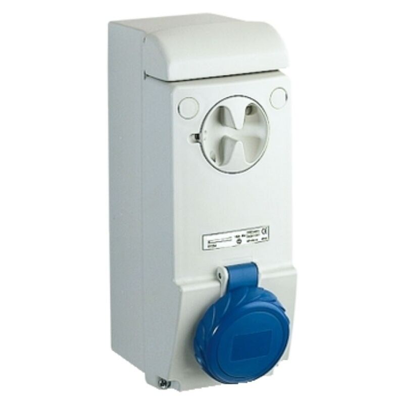 foto del prodotto schneider presa interbloccata con scatola ip65 2pt 16a 220v 83081