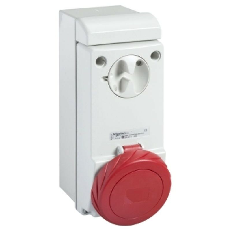 foto del prodotto schneider presa interbloccata con scatola ip65 3pnt 16a 380v 83086