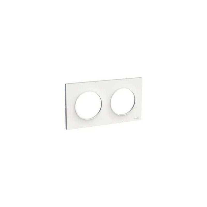 foto del prodotto schneider s520704 odace styl plate bianco 2 montanti orizzontali verticali interasse 71 mm