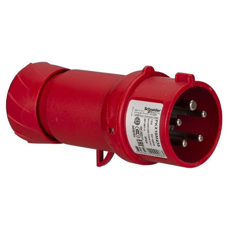 foto del prodotto schneider spina industriale mobile 3x16a nt 400v ip44 rossa pkx16m435