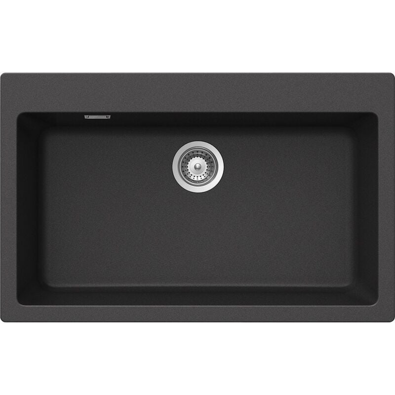 foto del prodotto schock lavello cucina primus n100xl 1 vasca xl con banco rubinetteria, materiale cristalite , antracite, 790x500mm