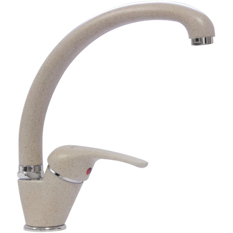 foto del prodotto schock miscelatore omega alto, monocomando canna conica, colore avena, h250mm