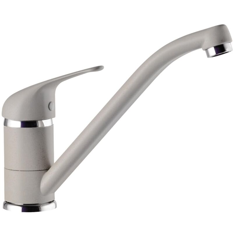 foto del prodotto schock miscelatore omega monocomando con bocca girevole, colore new aluminia, h140