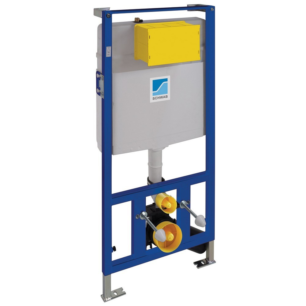 foto del prodotto schwab set wc 199 modulo con cassetta da incasso per wc sospeso con sostegno per pareti in muratura e cartongesso